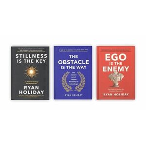 Ryan Holiday 3-Book Set Paperback-Ego Is The Enemy Obstacle Is The Way Stillness